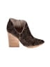 Matt Bernson 100% Leather Animal Print Brown Ankle Boots Size 7 1/2 - photo 1