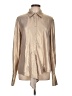 Finley 100% Polyester Metallic Gold Long Sleeve Blouse Size L - photo 1