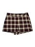 Zara Plaid Burgundy Shorts Size XS - photo 1