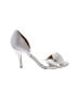 Badgley Mischka Silver White Heels Size 7 - photo 1