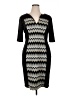 Connected Apparel 100% Polyester Chevron-herringbone Black Cocktail Dress Size 16 - photo 1