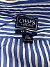 Chaps 100% Cotton Stripes Blue Long Sleeve Button-Down Shirt Size M (youth) - photo 3