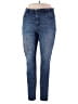 Ashley Stewart Solid Blue Jeans Size 18 Plus - photo 1