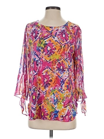 MULTIPLES 3/4 Sleeve Blouse (view 1)