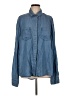 C'est Toi 100% Tencel Blue Long Sleeve Button-Down Shirt Size M (estimated) - photo 1