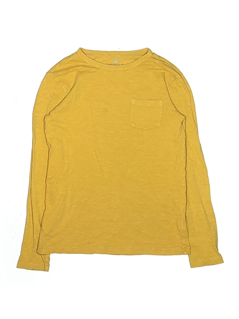 Pre-owned Crewcuts Kids' Long Sleeve T-shirt In Yellow