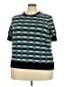 Liz Claiborne Chevron-herringbone Teal Pullover Sweater Size 2X - photo 1
