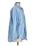 Old Navy 100% Cotton Stripes Blue 3/4 Sleeve Button-Down Shirt Size L - photo 4