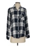 Rails 100% Rayon Plaid Blue Gray Long Sleeve Button-Down Shirt Size S - photo 1