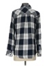 Rails 100% Rayon Plaid Blue Gray Long Sleeve Button-Down Shirt Size S - photo 2