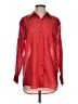 Equipment Polka Dots Red Long Sleeve Blouse Size S - photo 1