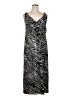 En Focus Animal Print Silver Casual Dress Size 16 - photo 1