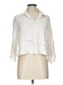 Zara Ivory 3/4 Sleeve Button-Down Shirt Size L - photo 1