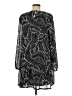 Ann Taylor LOFT 100% Polyester Print Black Casual Dress Size M - photo 2