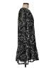 Ann Taylor LOFT 100% Polyester Print Black Casual Dress Size M - photo 4