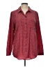 Liz Claiborne 100% Polyester Polka Dots Red Long Sleeve Blouse Size L - photo 1