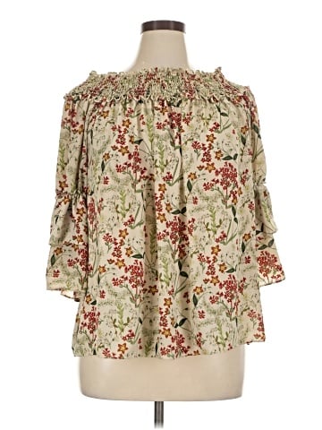 Max Studio 3/4 Sleeve Blouse (view 1)