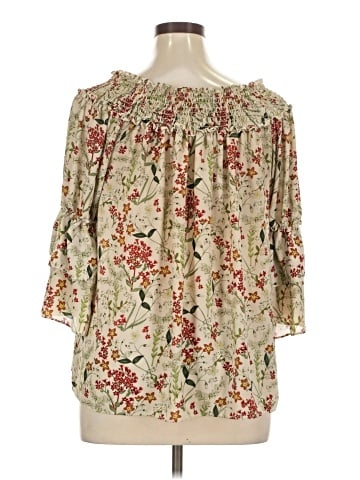 Max Studio 3/4 Sleeve Blouse (view 2)