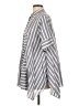 Shegul Stripes Gray Short Sleeve Button-Down Shirt Size XS - photo 5