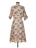LUCCA 100% Polyester Tan Casual Dress Size M - photo 2