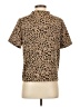 14th & Union Animal Print Tan Short Sleeve Turtleneck Size S - photo 2