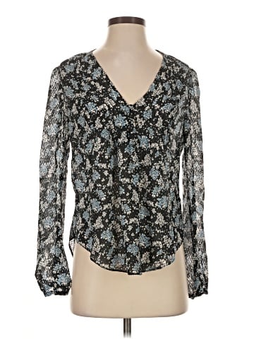 Veronica Beard Long Sleeve Silk Top (view 1)