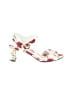 Dolce & Gabbana 100% Leather Floral White Sandals Size EU 37 1/2 - photo 1
