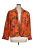 Coldwater Creek 100% Silk Tropical Orange Silk Blazer Size XL - photo 1