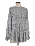 Altar'd State Polka Dots Silver Gray Long Sleeve Blouse Size S - photo 1