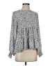 Altar'd State Polka Dots Silver Gray Long Sleeve Blouse Size S - photo 2