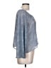 Unbranded 100% Polyester Blue Long Sleeve Blouse Size L (estimated) - photo 4