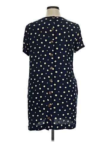 Madewell Button-Back Easy Dress in Daisy Dots (view 2)