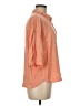 Parfois Color Block Orange 3/4 Sleeve Button-Down Shirt Size M - photo 4