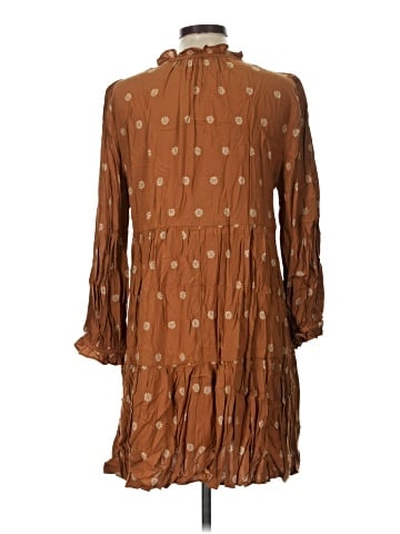 Madewell Tie-Neck Tiered Mini Dress in Bloom Dot (view 2)