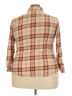 No Comment Plaid Brown Long Sleeve Blouse Size 2X - photo 2