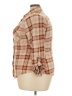 No Comment Plaid Brown Long Sleeve Blouse Size 2X - photo 5