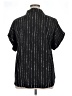 Timeson 100% Polyester Stripes Black Short Sleeve Blouse Size XL - photo 2
