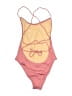 J.Crew Color Block Pink One Piece Swimsuit Size S - photo 2