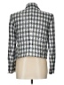 Zara 100% Acetate Checkered-gingham Silver Blazer Size L - photo 2