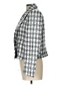 Zara 100% Acetate Checkered-gingham Silver Blazer Size L - photo 5