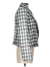 Zara 100% Acetate Checkered-gingham Silver Blazer Size L - photo 4