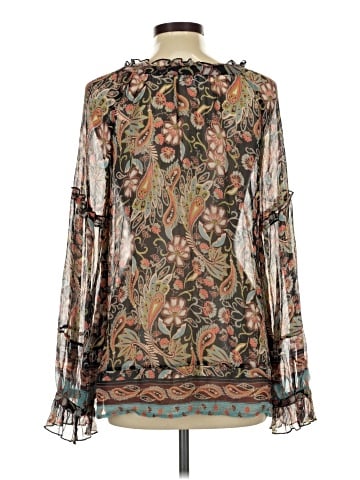 Sundance Long Sleeve Silk Top (view 2)