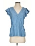 J.Crew 100% Cotton Blue Short Sleeve Blouse Size 2 (tall) - photo 1