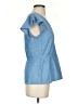 J.Crew 100% Cotton Blue Short Sleeve Blouse Size 2 (tall) - photo 4