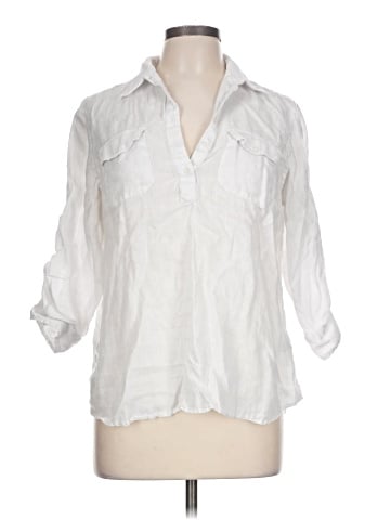 Lauren by Ralph Lauren 3/4 Sleeve Button-Down Shirt (view 1)
