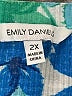 Emily Daniels Tropical Blue 3/4 Sleeve Blouse Size 2X - photo 7