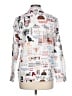 Unbranded Print Silver Long Sleeve Button-Down Shirt Size L - photo 2