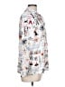 Unbranded Print Silver Long Sleeve Button-Down Shirt Size L - photo 4