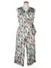 Nina Leonard Print Blue Jumpsuit Size XL - photo 1