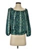 BCBGMAXAZRIA 100% Polyester Teal 3/4 Sleeve Blouse Size XS - photo 1
